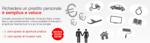 Prestito Personale Adatto di Santander Consumer Bank - Offerta Online di Novembre 2014