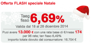 Offerta flash findomestic banca: speciale natale come voglio Speciale prestiti